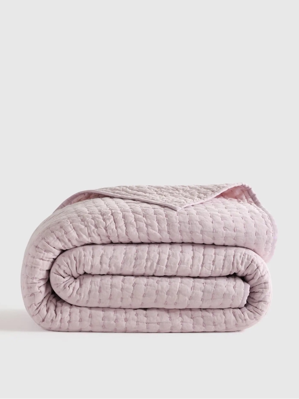 QUINCE European Linen Cotton Stitch Quilt Full Queen Orchid 183